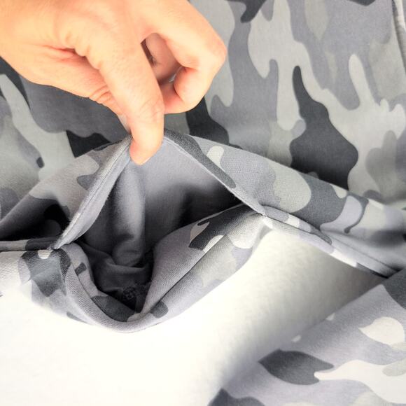 Old Navy Camo Quarter Zip Funnel Neck GorpCore Lounge Men's Large Black/Grey - Picture 4 of 10